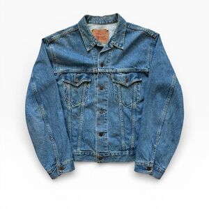 Vintage 80s Levi’s Orange Tab Type III Denim Trucker Jacket Size 48 / Large